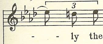 rhythmic motif imitated in vocal line measure 4